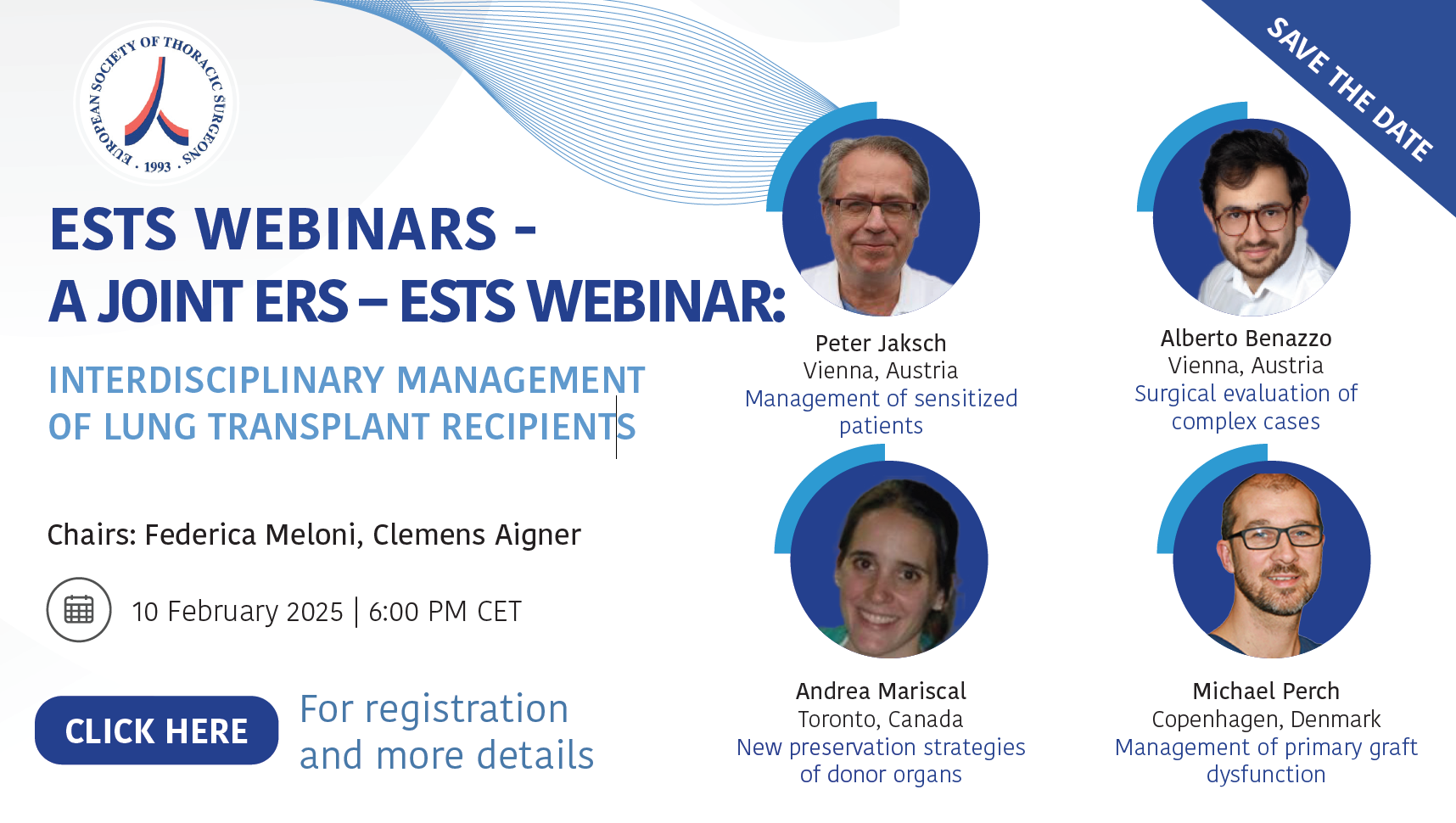 ESTS-ERS Webinar: Interdisciplinary Management of Lung Transplant Recipients image